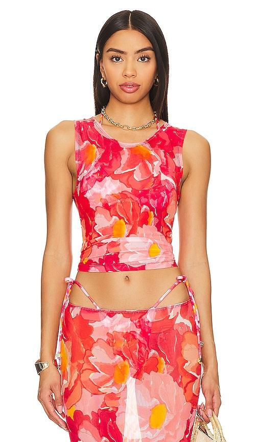 vdm charlotte tank in red. - size l (also in xl/1x, xs)