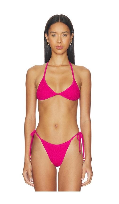 vdm gypsy bikini top in fuchsia. - size l (also in xs, s, xl)