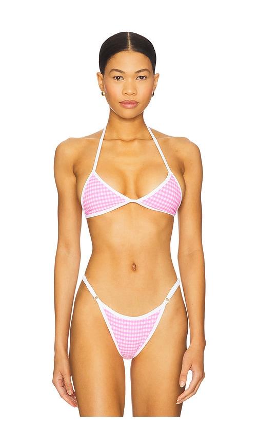 vdm luci reversible bikini top in pink. - size m (also in xs)
