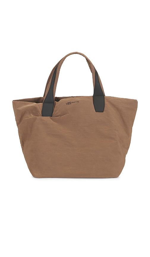 vee collective essence medium bag in brown.