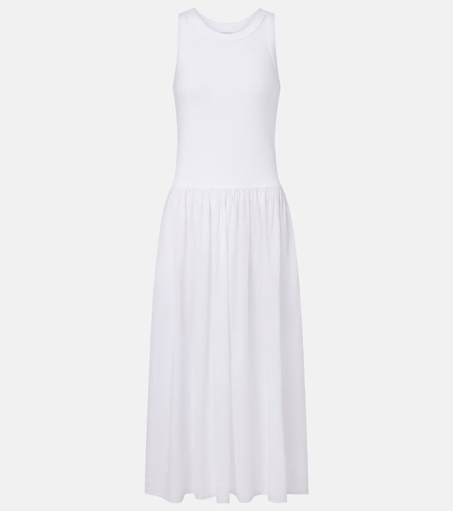 velvet amelia cotton-blend midi dress