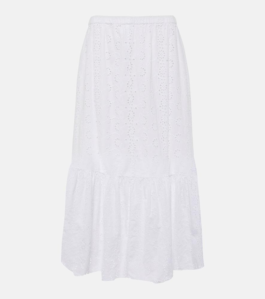 velvet amelia cotton midi skirt