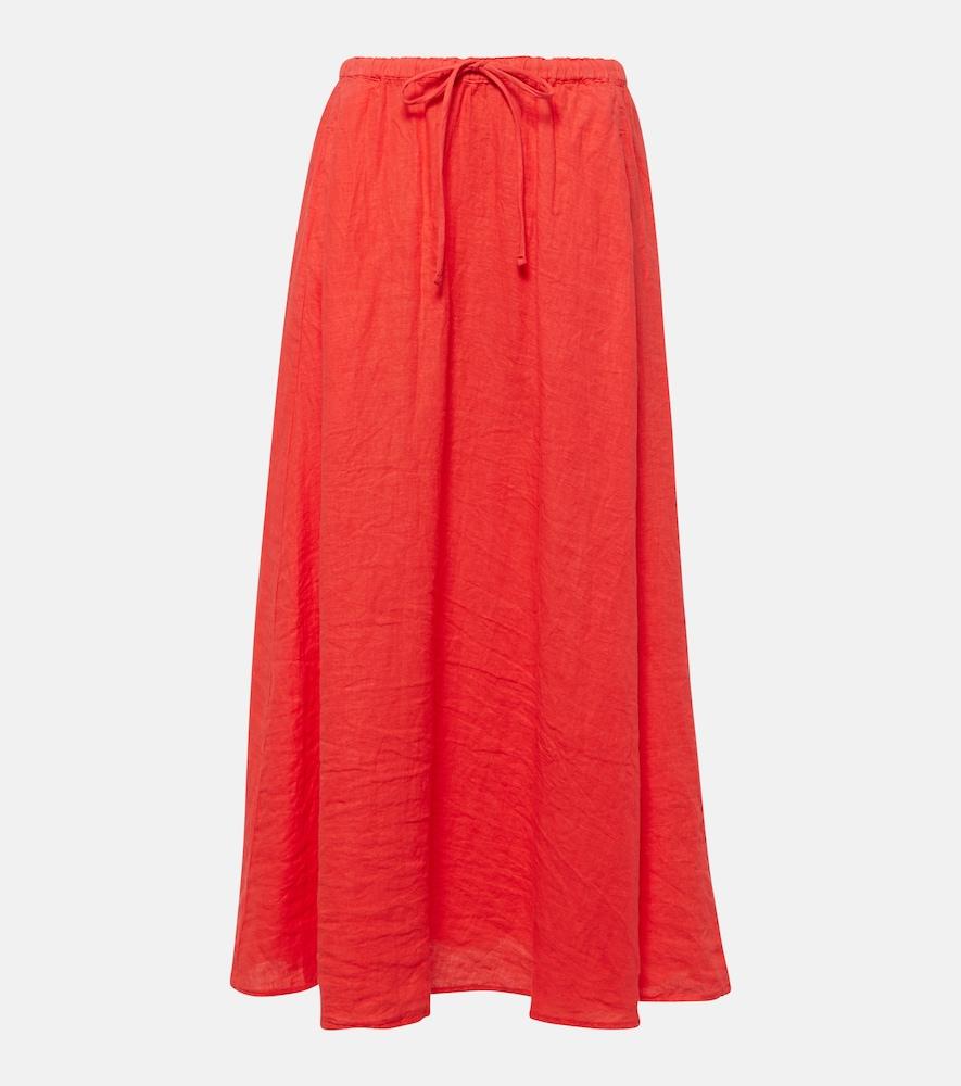 velvet bailey linen maxi skirt