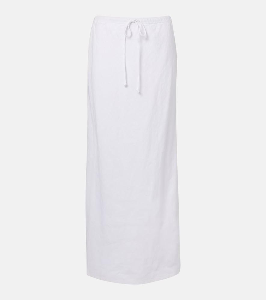 velvet beka linen maxi skirt