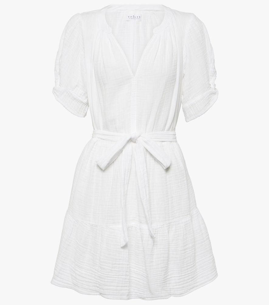 velvet bella cotton gauze minidress