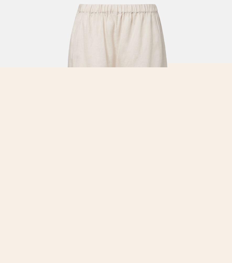 velvet camber linen balloon pants