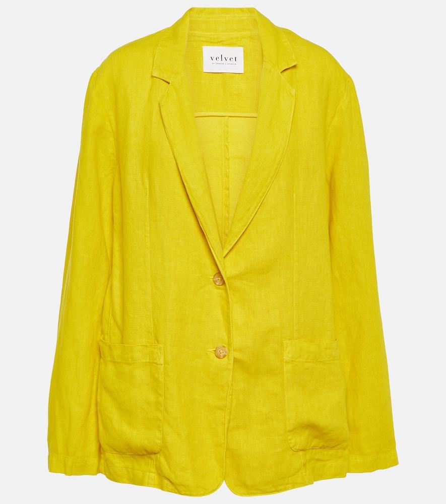 velvet cassie linen blazer