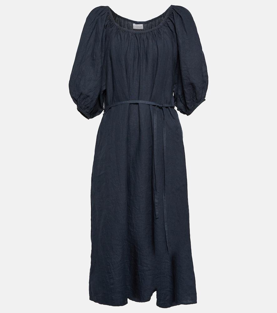 velvet elly off-shoulder cotton midi dress