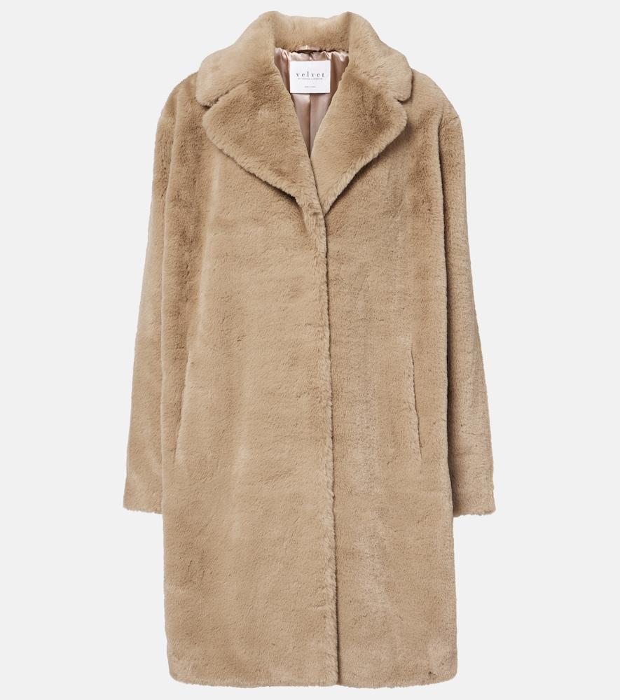 velvet evalyn faux fur coat