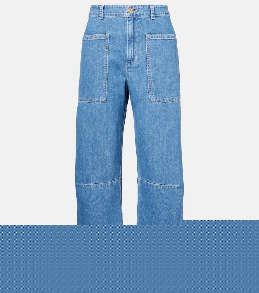 velvet farah cropped barrel-leg jeans