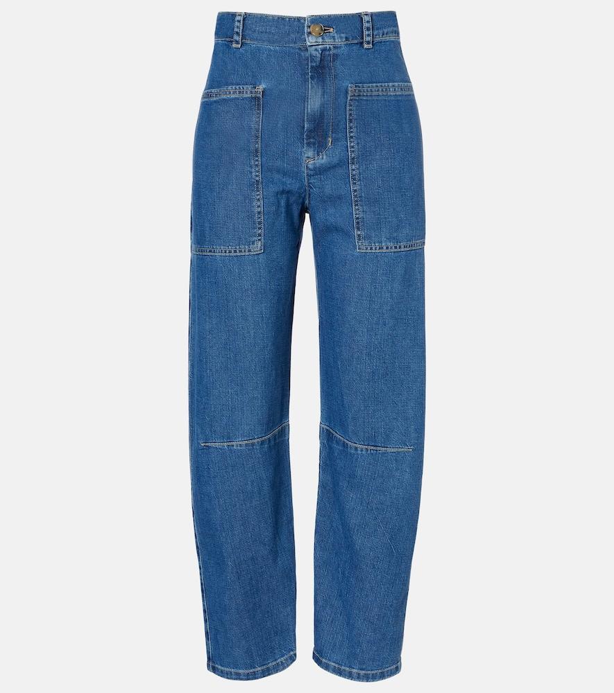 velvet farah high-rise tapered jeans