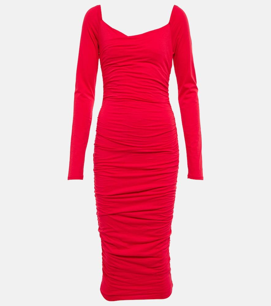 velvet gauzy whisper jersey midi dress