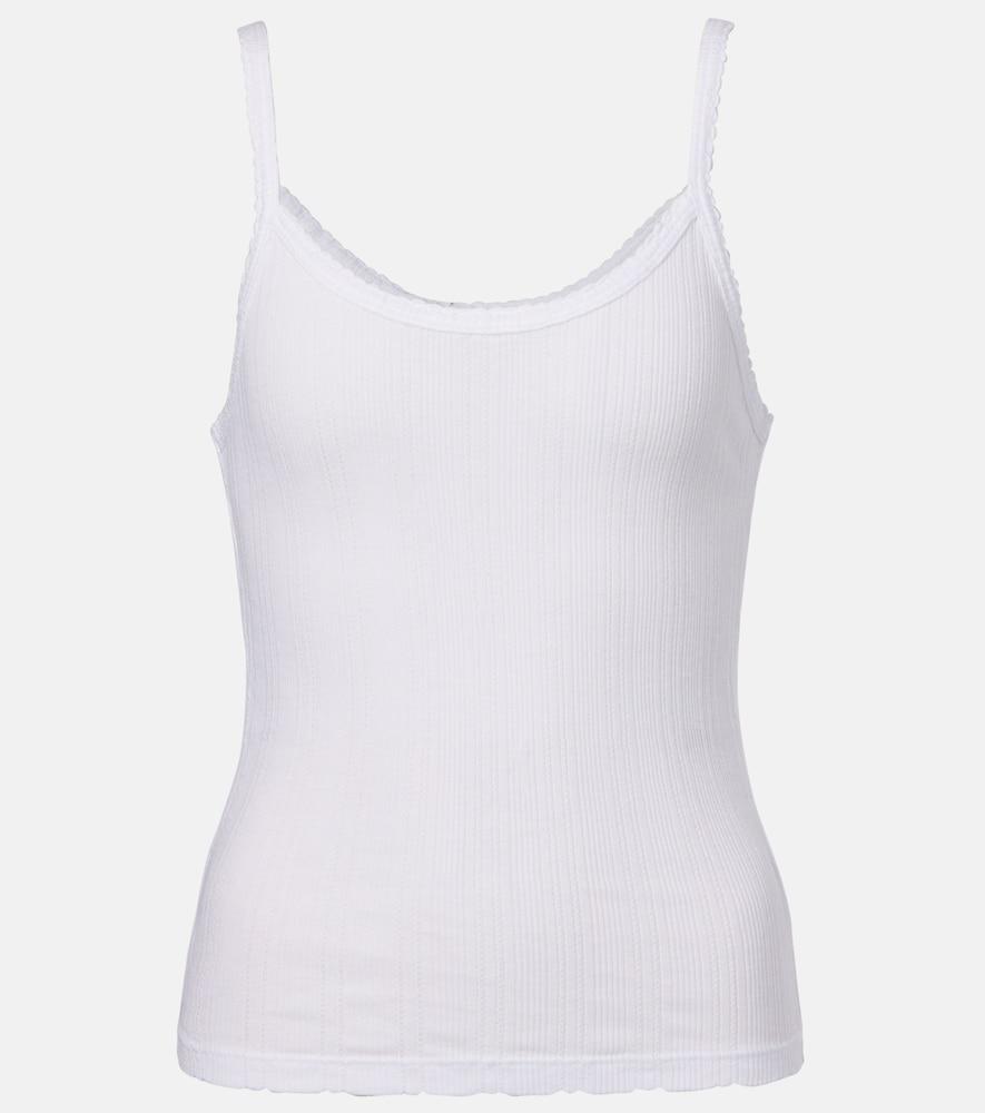 velvet iniku cotton-blend pointelle tank top