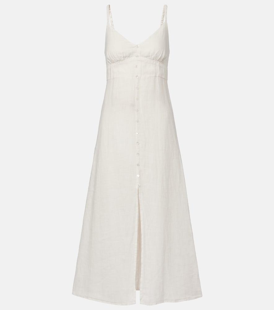 velvet janet linen midi dress