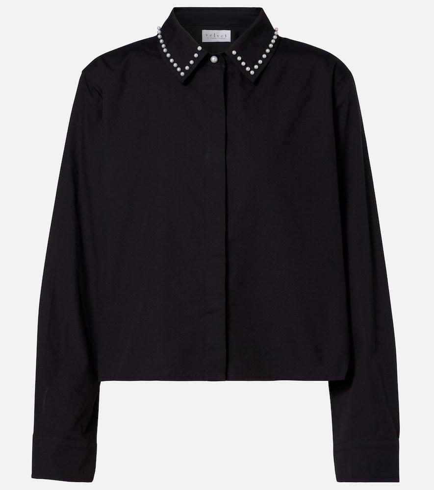 velvet jocelyn beaded cotton poplin shirt