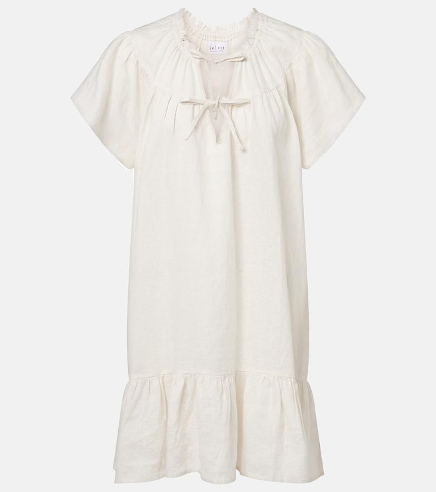 velvet livvy linen minidress