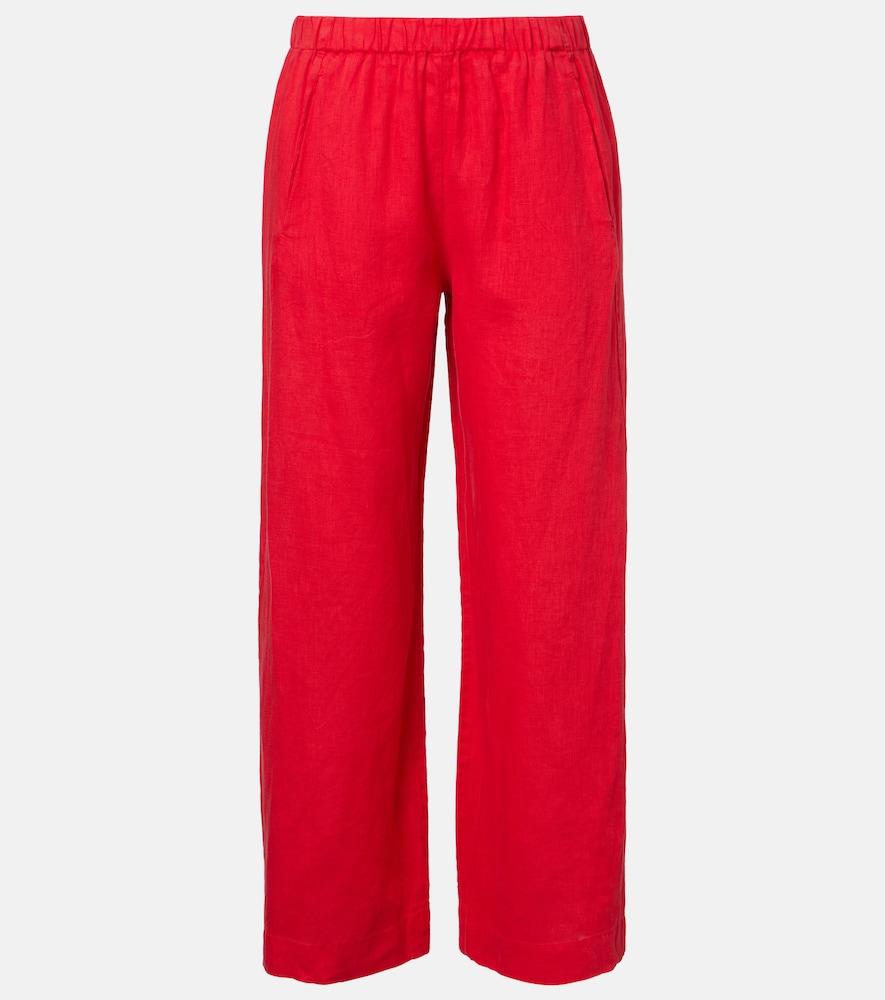 velvet lola linen wide-leg pants