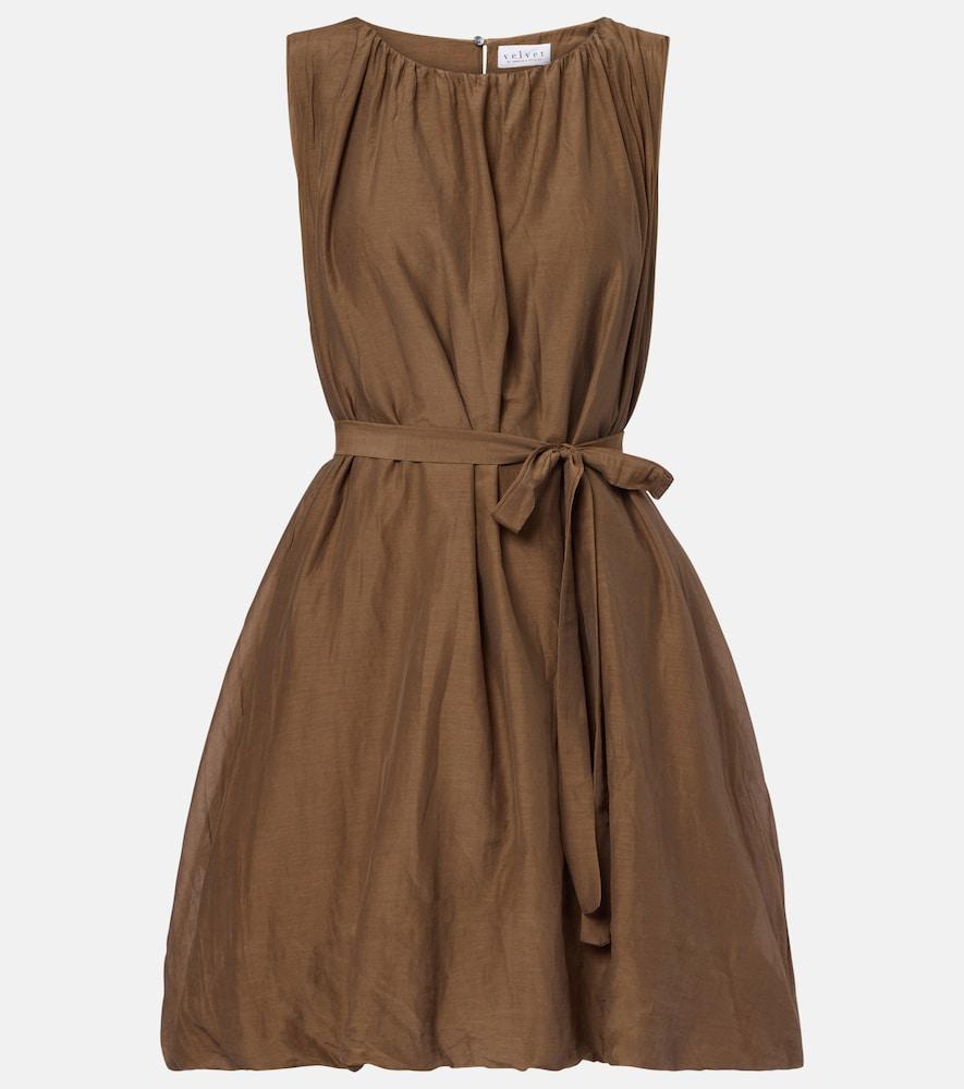 velvet margot cotton and silk voile minidress