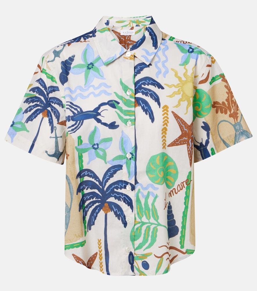 velvet marnie printed cotton poplin shirt