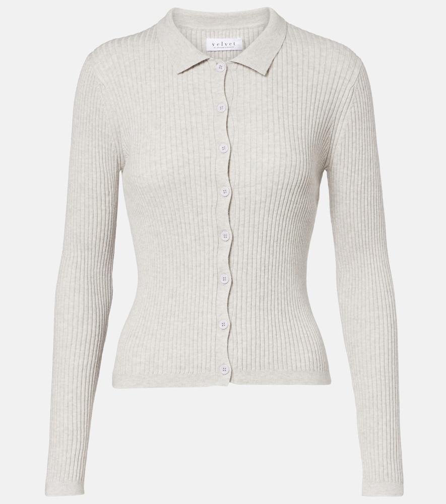 velvet nikki cotton and cashmere polo shirt