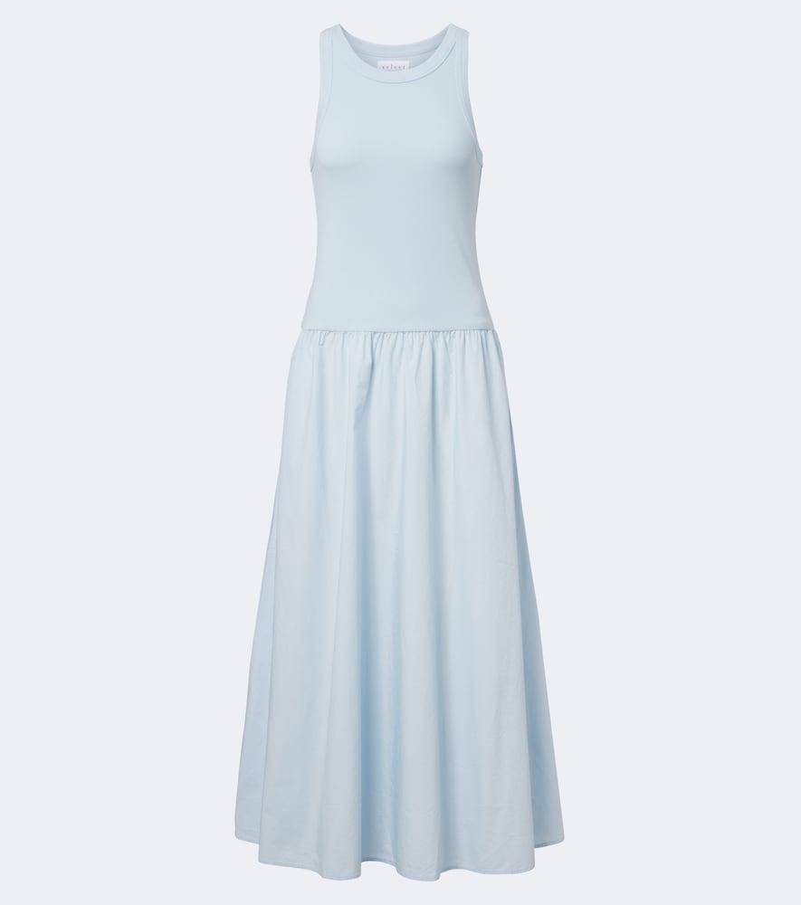 velvet romilly cotton-blend maxi dress
