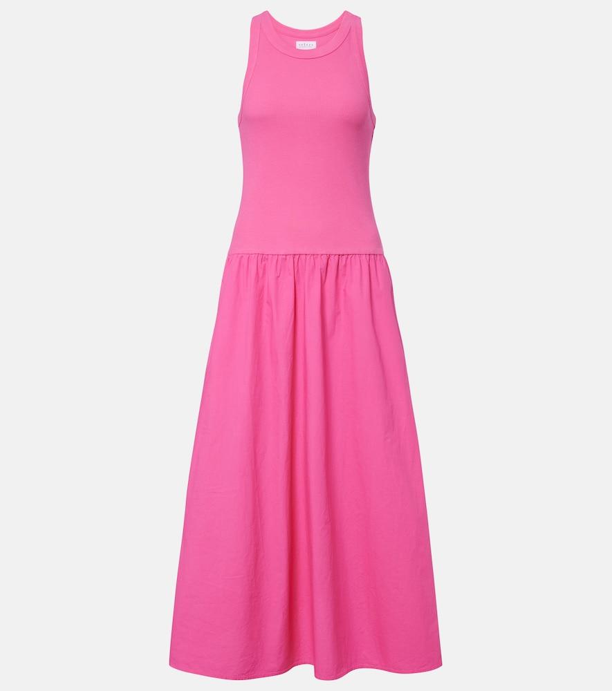 velvet romilly cotton-blend midi dress