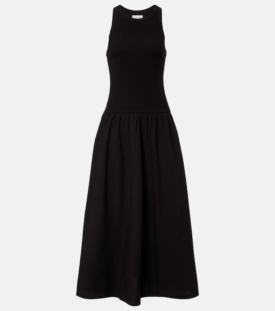 velvet romilly cotton-blend midi dress