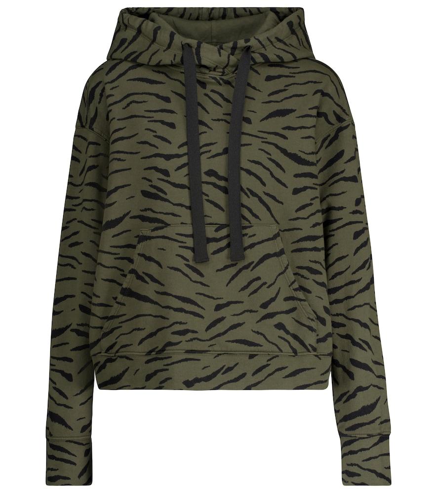 velvet roseanne printed cotton hoodie