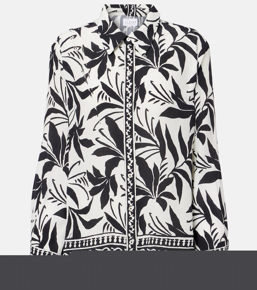 velvet sienna printed shirt