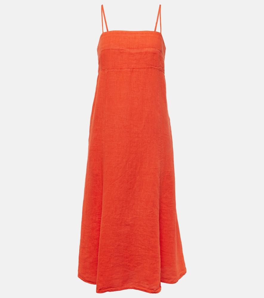velvet stephie linen midi dress