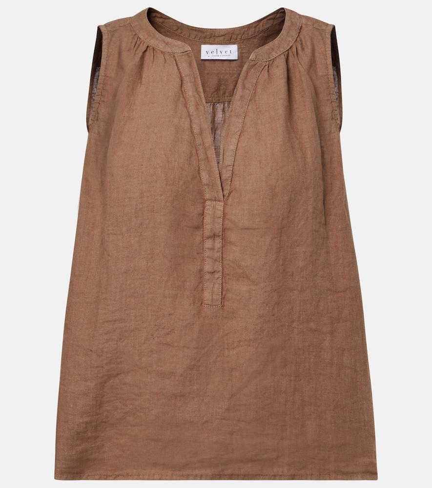 velvet tacy linen top