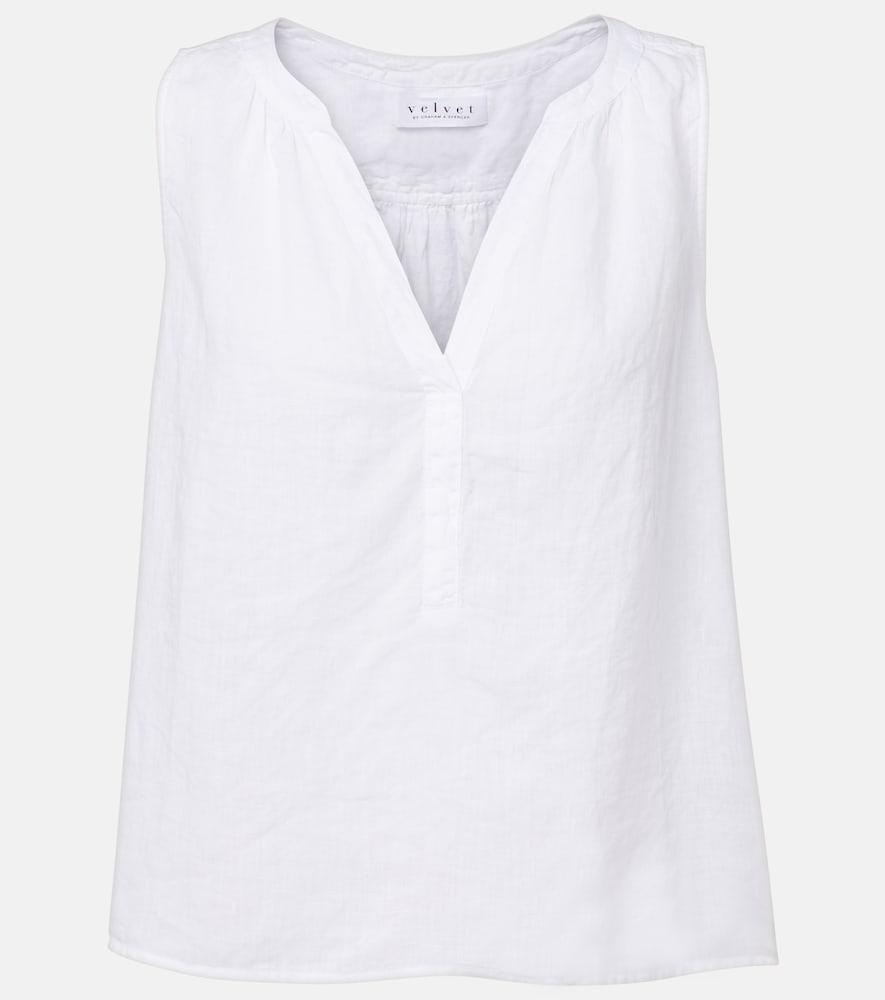 velvet tacy linen top