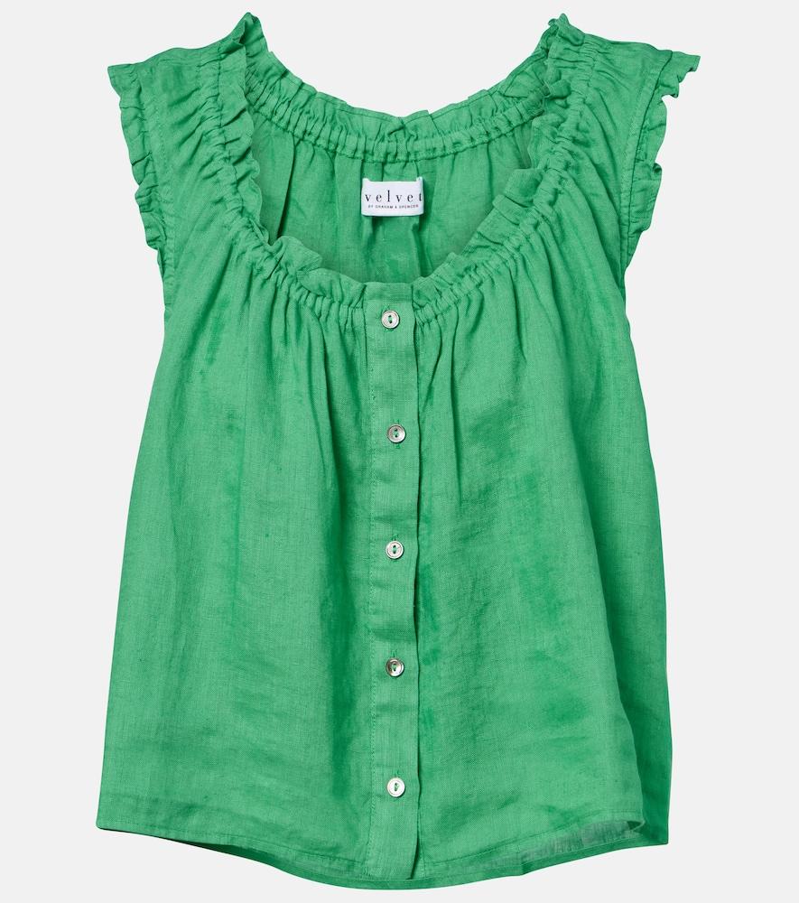 velvet tana linen top