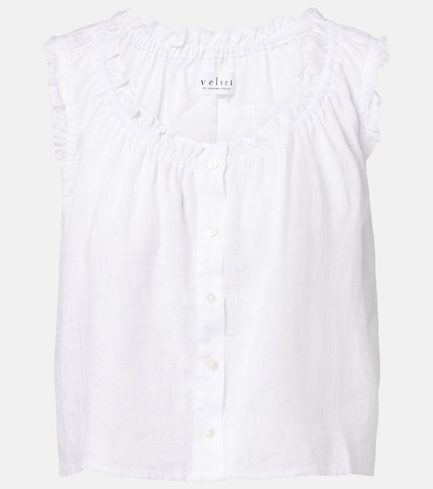 velvet tana linen top