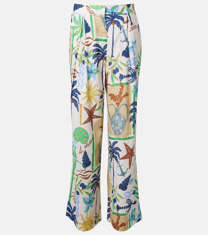 velvet trixie cotton poplin wide-leg pants