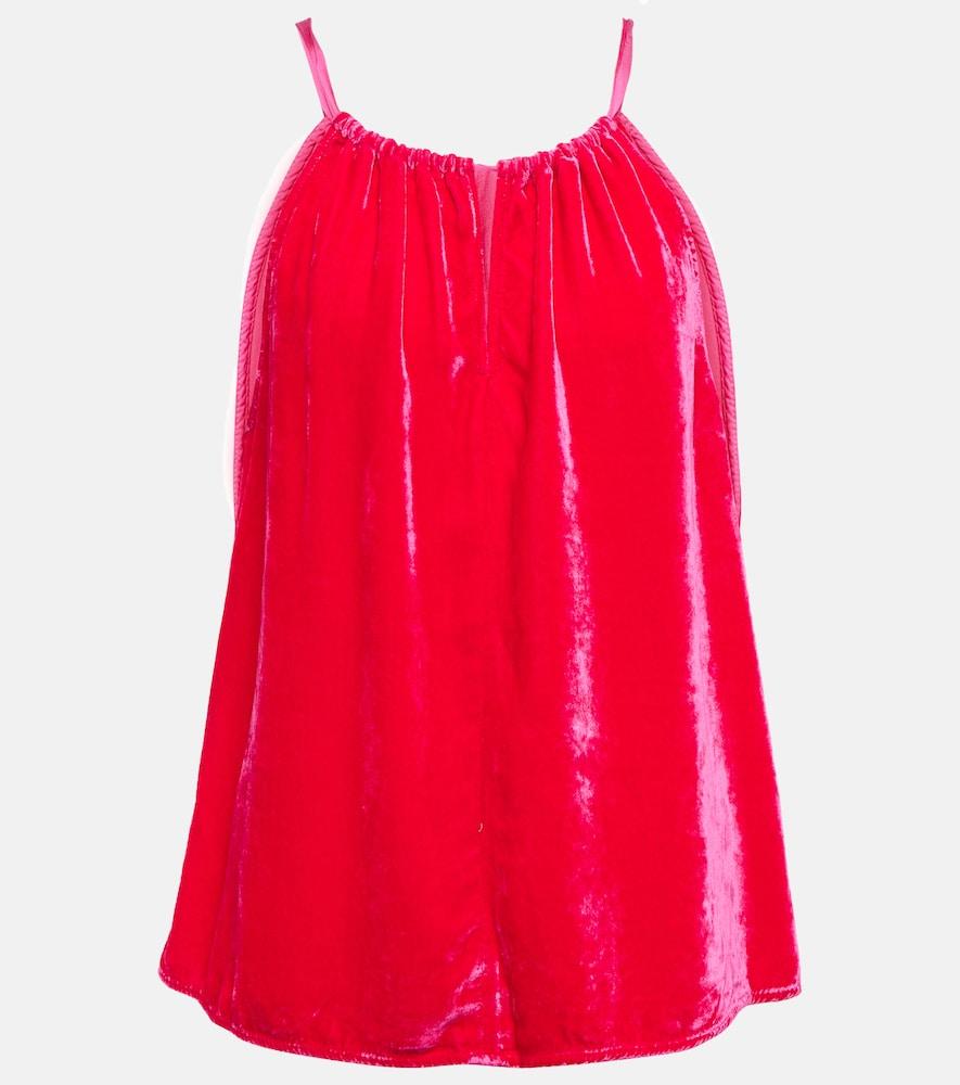 velvet velvet halter-neck top