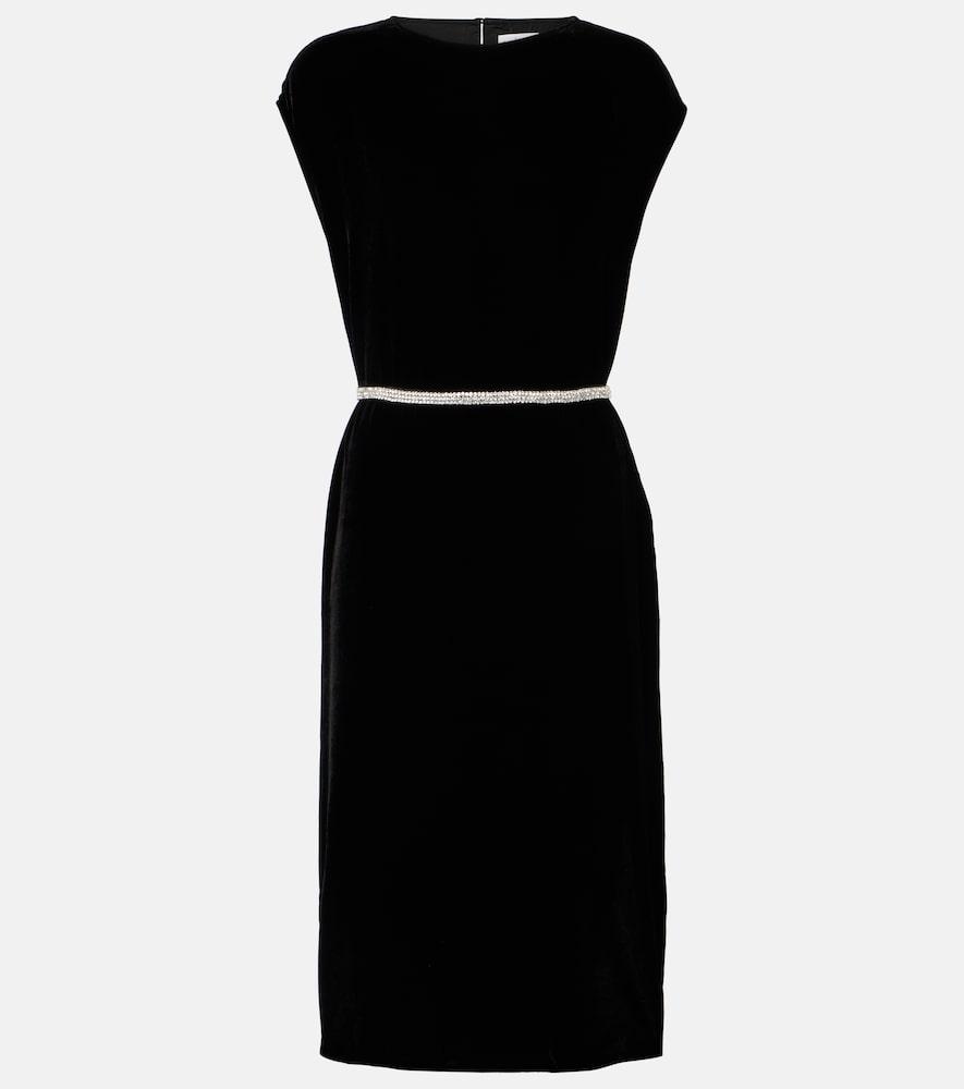 velvet velvet midi dress