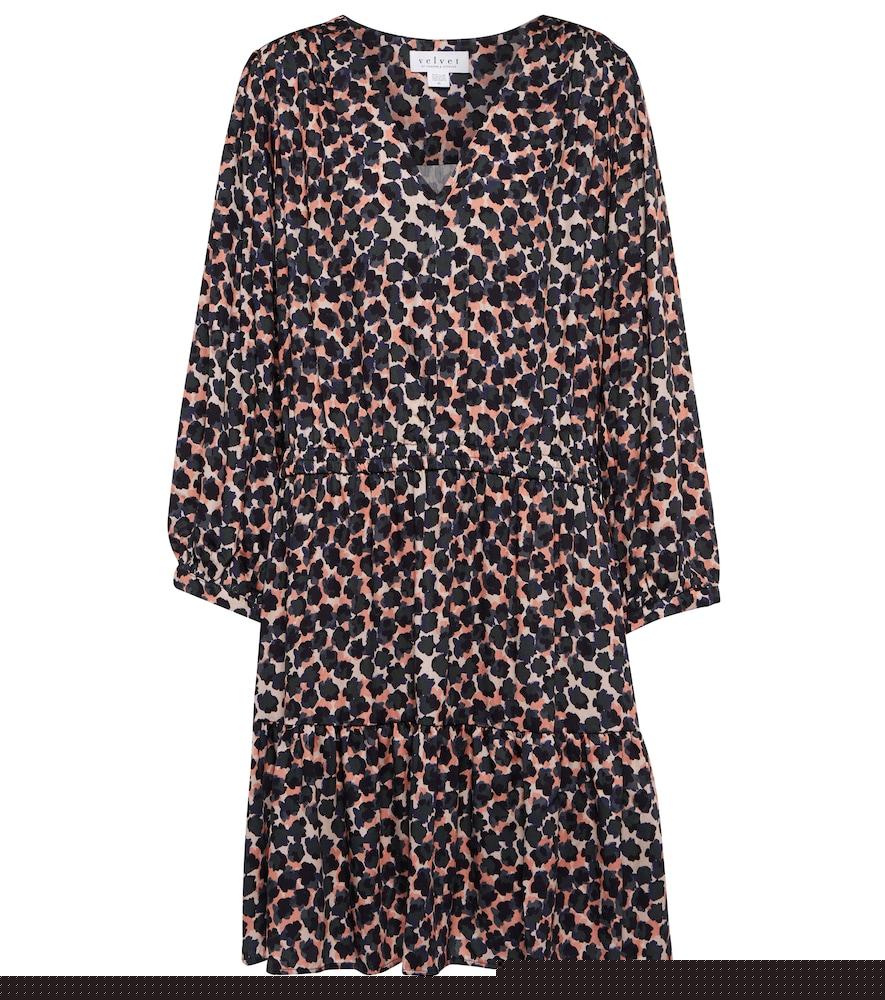 velvet yena printed minidress