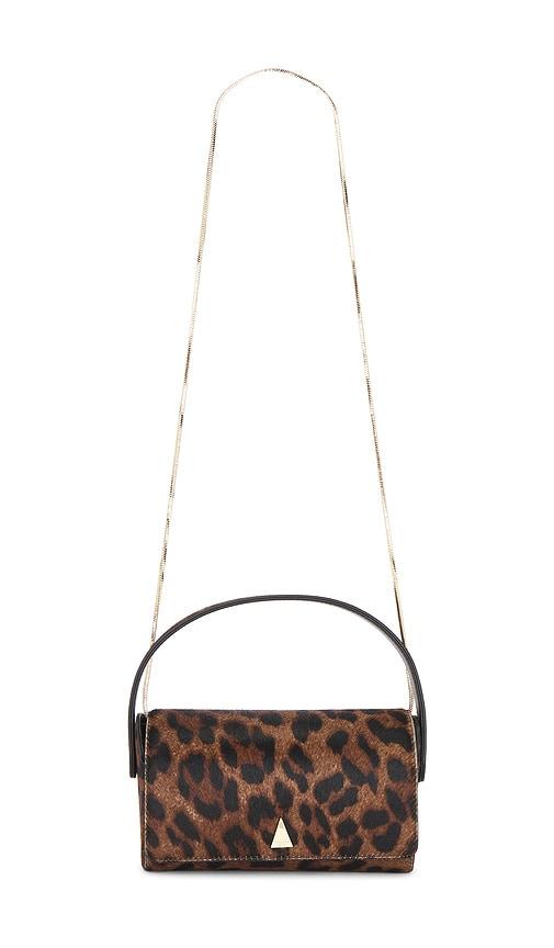 verafied calf hair la pochette bag in brown.
