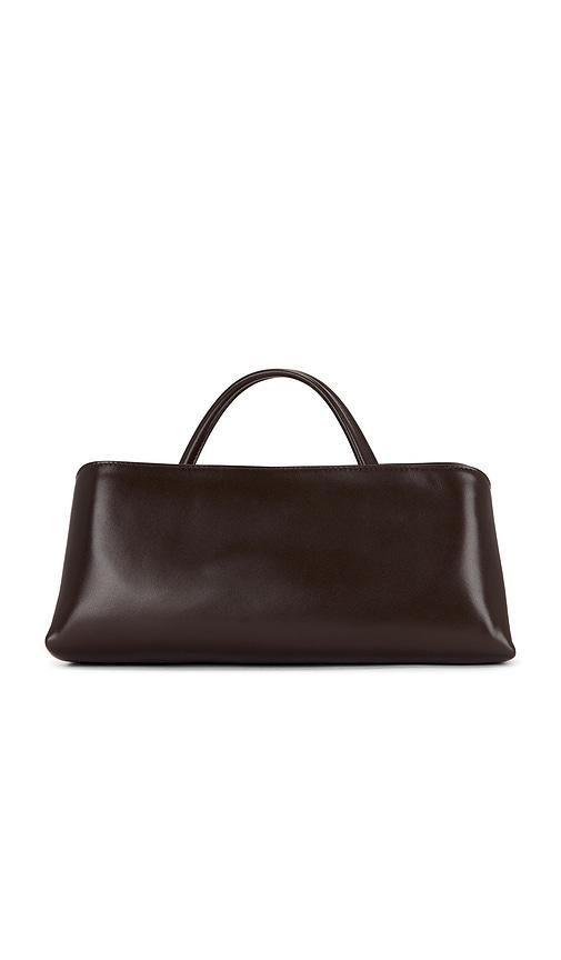 verafied clutch shoulder bag in chocolate.