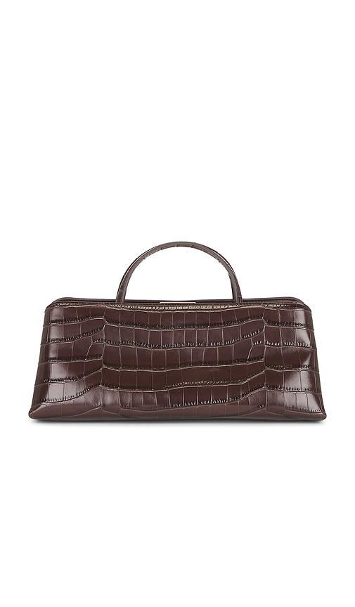 verafied x revolve x revolve croc ?clair clutch shoulder in chocolate.