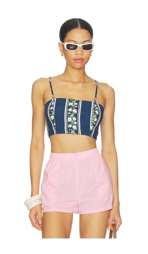verandah cropped blouse in multi. - size l (also in xs, s, m)