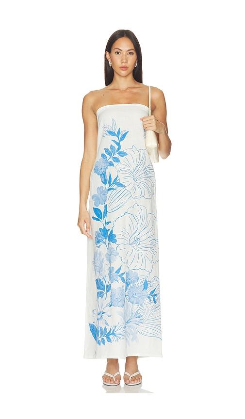 verandah strapless tulip gown in white. - size l (also in xs, s, m)