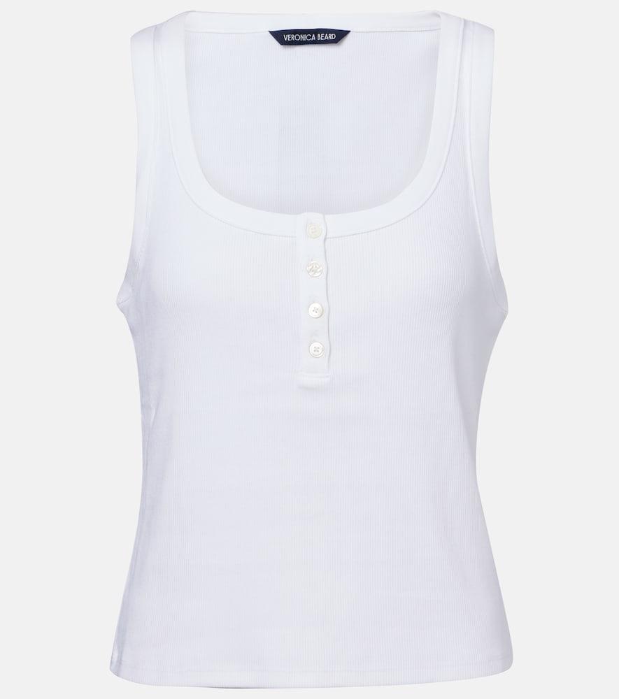 veronica beard abbott cotton-blend tank top
