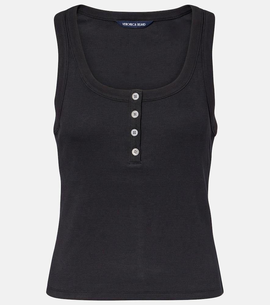 veronica beard abbott cotton-blend tank top