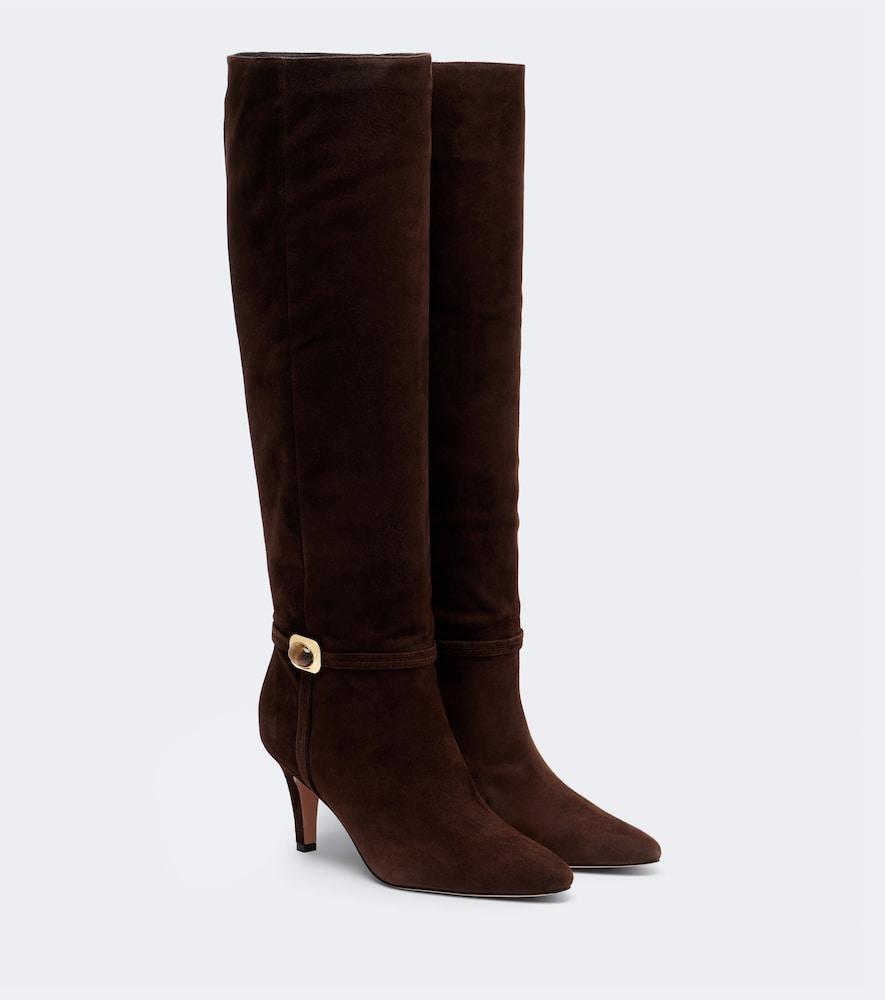 veronica beard angeline suede knee-high boots