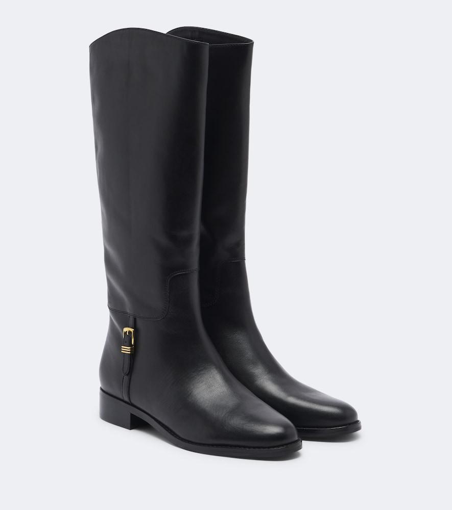 veronica beard arabelle leather knee-high boots