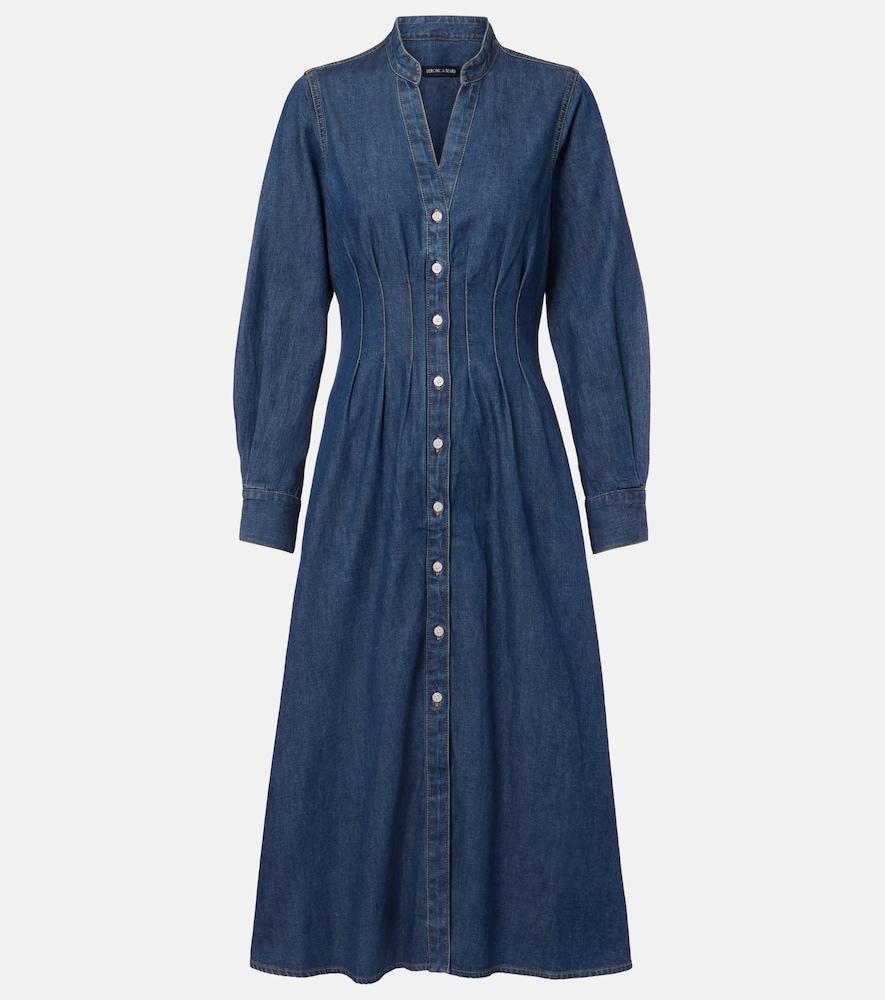 veronica beard arcadia denim shirt dress