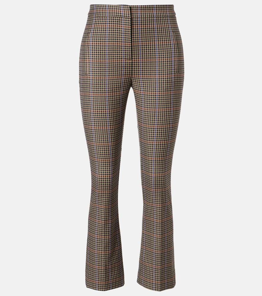veronica beard arte checked slim pants