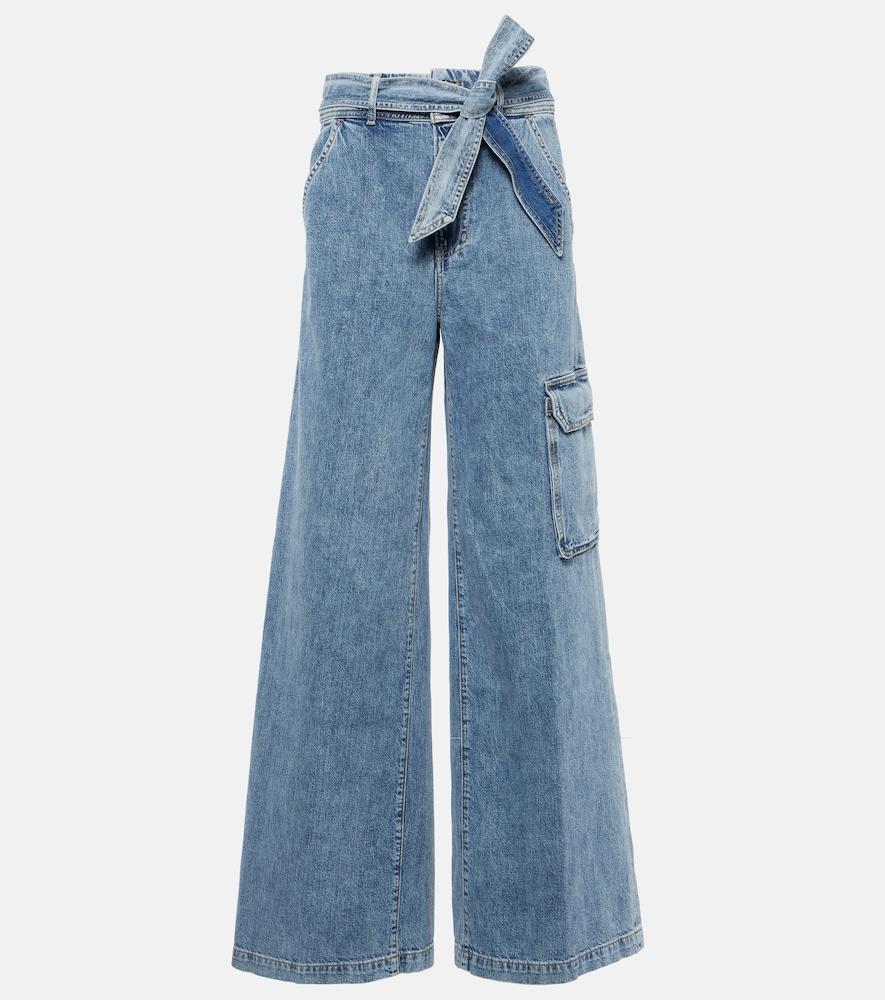 veronica beard belisa high-rise cargo jeans